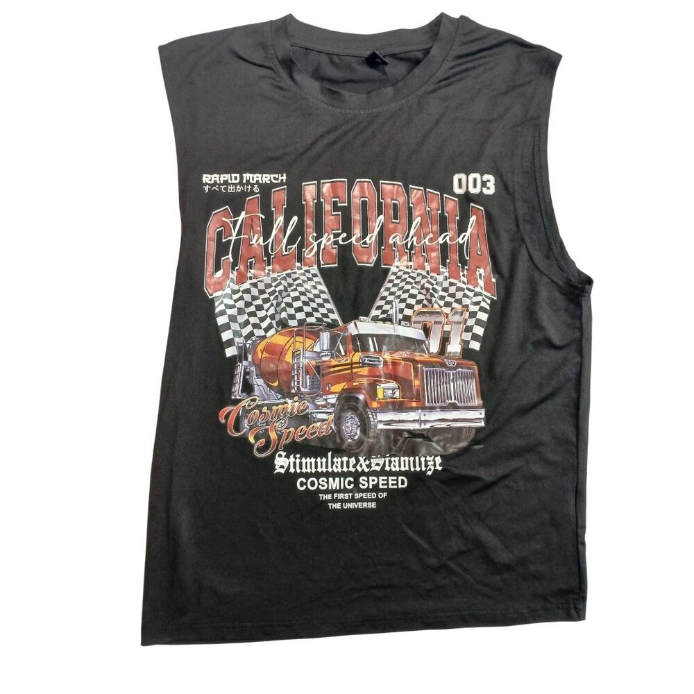 ROMWE Men's S( 36) T-Shirt  BLACK